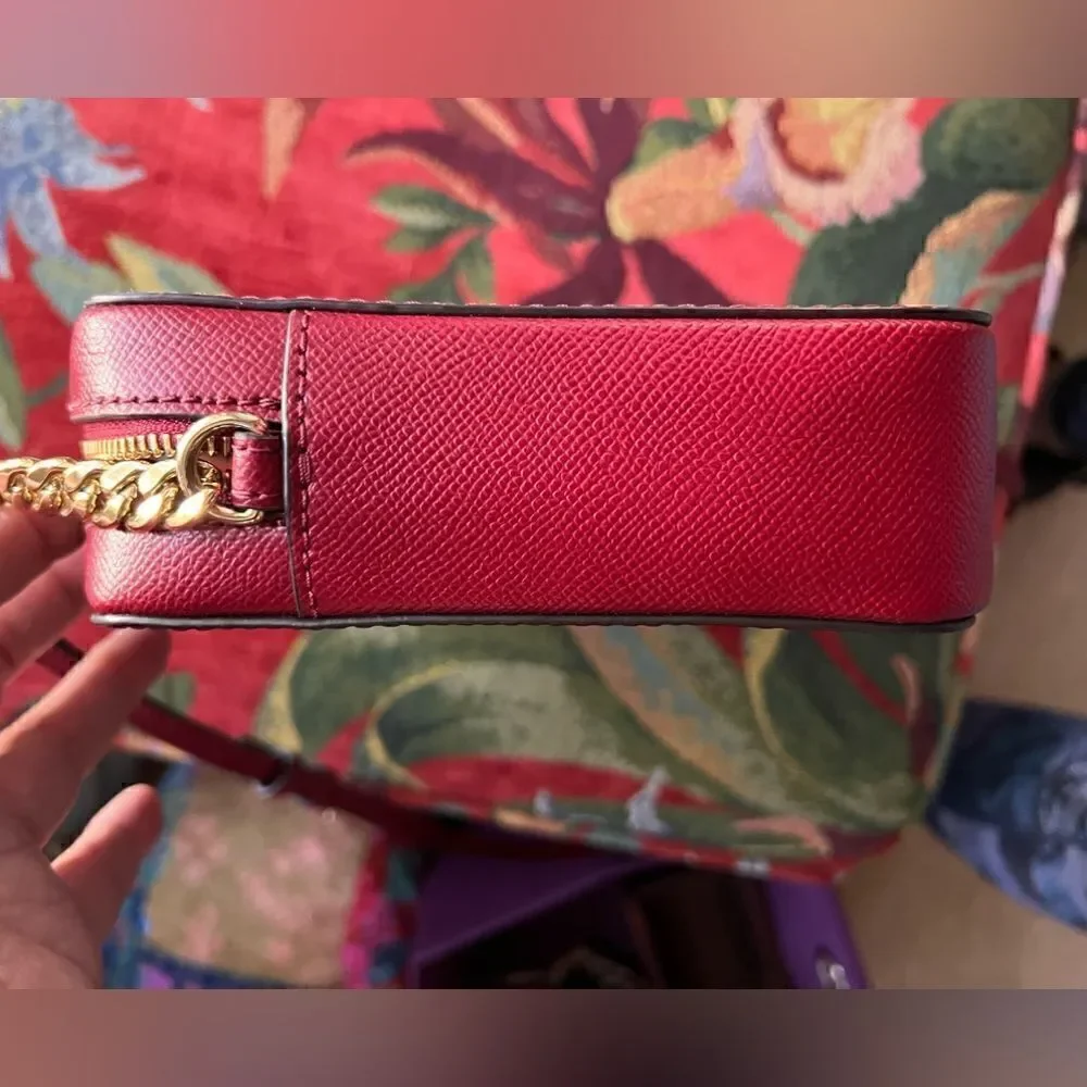 Michael Kors Jet Set Saffiano Leather Merlot East West Crossbody Satchel